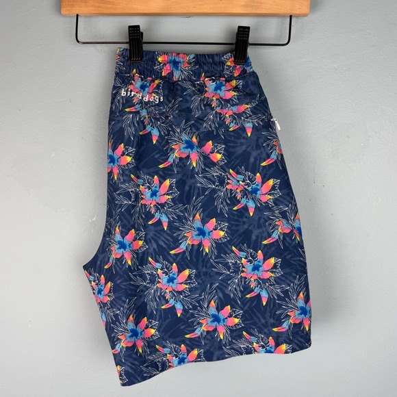 Birddogs Men's Large Colorful Floral 7" Lined Classic Swim Trunks Shorts Stretch - Picture 1 of 6